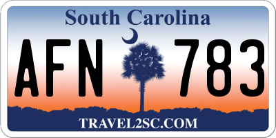SC license plate AFN783