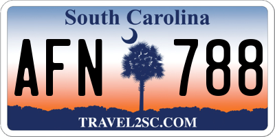 SC license plate AFN788