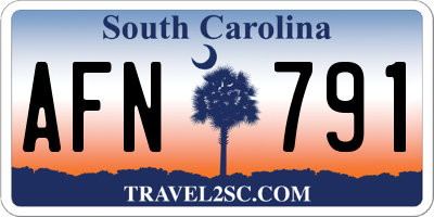 SC license plate AFN791