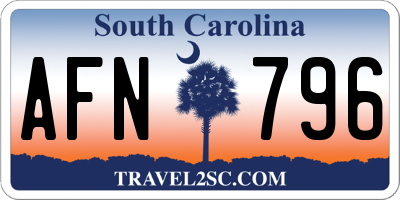 SC license plate AFN796