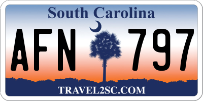 SC license plate AFN797