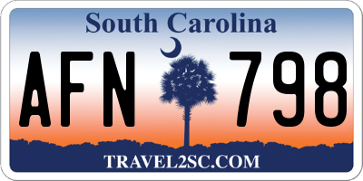 SC license plate AFN798