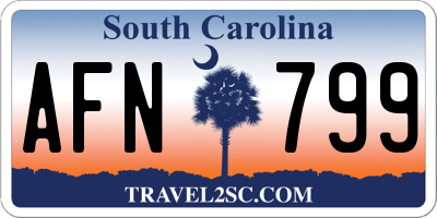 SC license plate AFN799