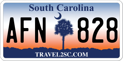 SC license plate AFN828