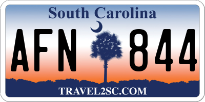SC license plate AFN844