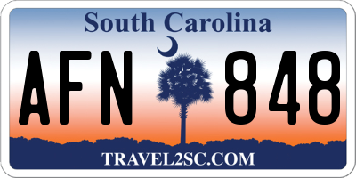 SC license plate AFN848
