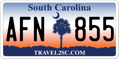 SC license plate AFN855