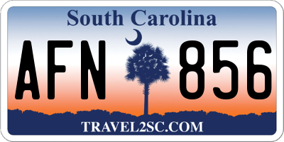 SC license plate AFN856