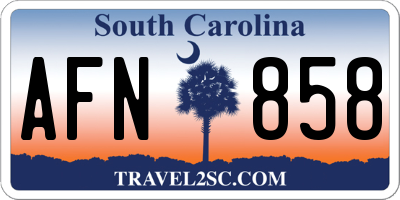 SC license plate AFN858