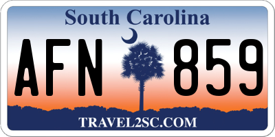 SC license plate AFN859
