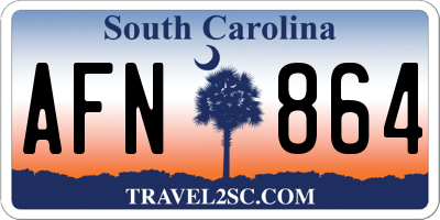 SC license plate AFN864