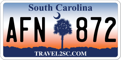 SC license plate AFN872