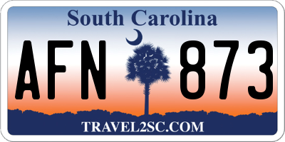 SC license plate AFN873