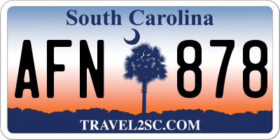SC license plate AFN878