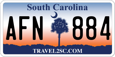 SC license plate AFN884