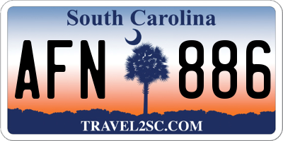 SC license plate AFN886