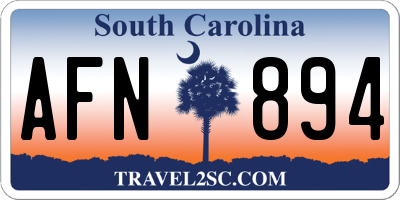 SC license plate AFN894