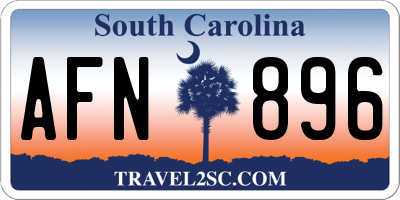 SC license plate AFN896