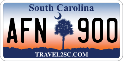 SC license plate AFN900