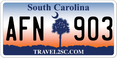 SC license plate AFN903