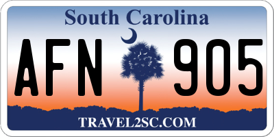 SC license plate AFN905