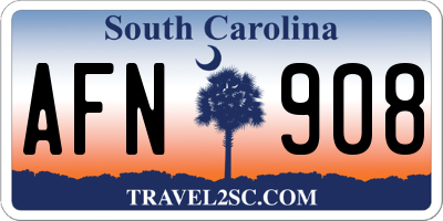 SC license plate AFN908