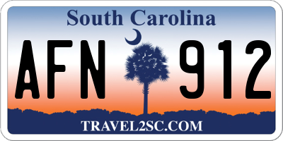 SC license plate AFN912