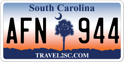 SC license plate AFN944