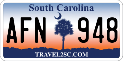 SC license plate AFN948