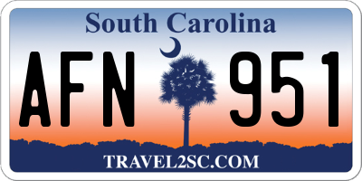 SC license plate AFN951