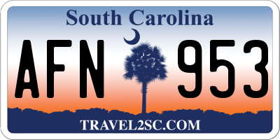 SC license plate AFN953
