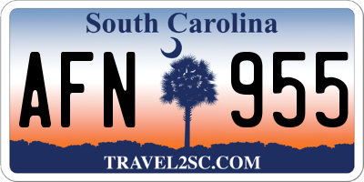 SC license plate AFN955