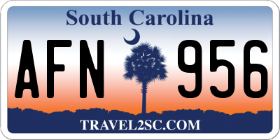 SC license plate AFN956