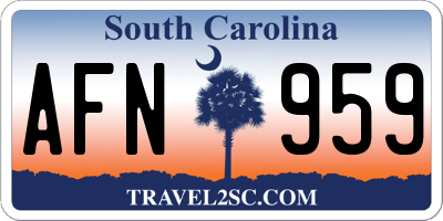 SC license plate AFN959