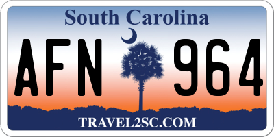 SC license plate AFN964