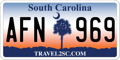 SC license plate AFN969