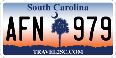 SC license plate AFN979