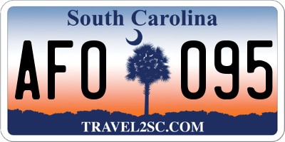 SC license plate AFO095