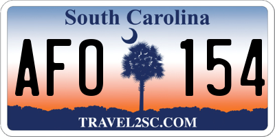 SC license plate AFO154