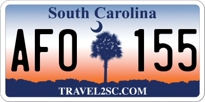 SC license plate AFO155