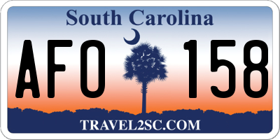 SC license plate AFO158