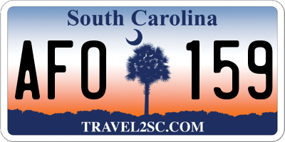 SC license plate AFO159