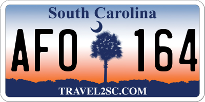 SC license plate AFO164