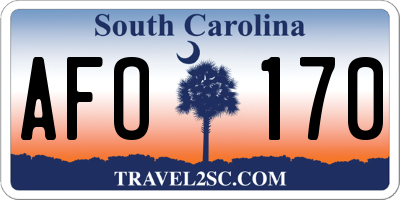 SC license plate AFO170