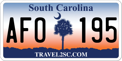 SC license plate AFO195