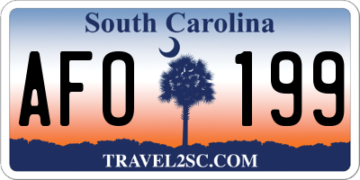 SC license plate AFO199