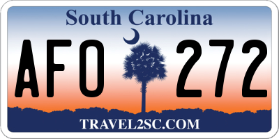 SC license plate AFO272