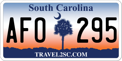 SC license plate AFO295