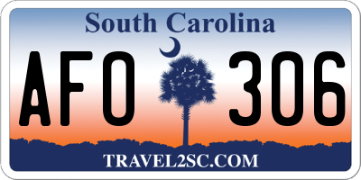 SC license plate AFO306