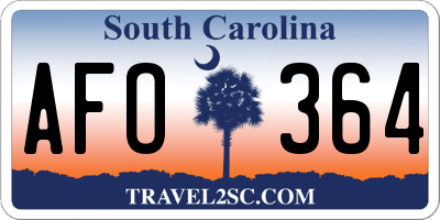 SC license plate AFO364